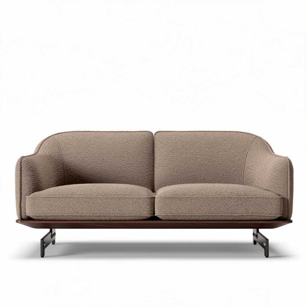 Textured fabric sofa with wooden frame suitable for living room 180 x 80 x 70cm