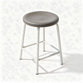 Gray plastic stool with metal frame for indoor and outdoor use 30 x 30 x 75cm