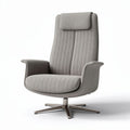 Modern ergonomic swivel chair with fabric upholstery and stainless steel base 80 x 75 x 110cm